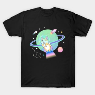 Astronaut Corgi Dog Lover T-Shirt